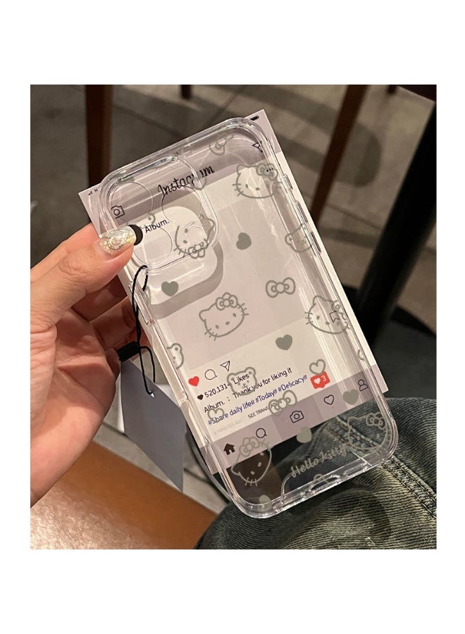 NIBEMINENT Simple Line Kitty Cat Avatar Protective TPU Case Cover For iPhone 14 - Image 3