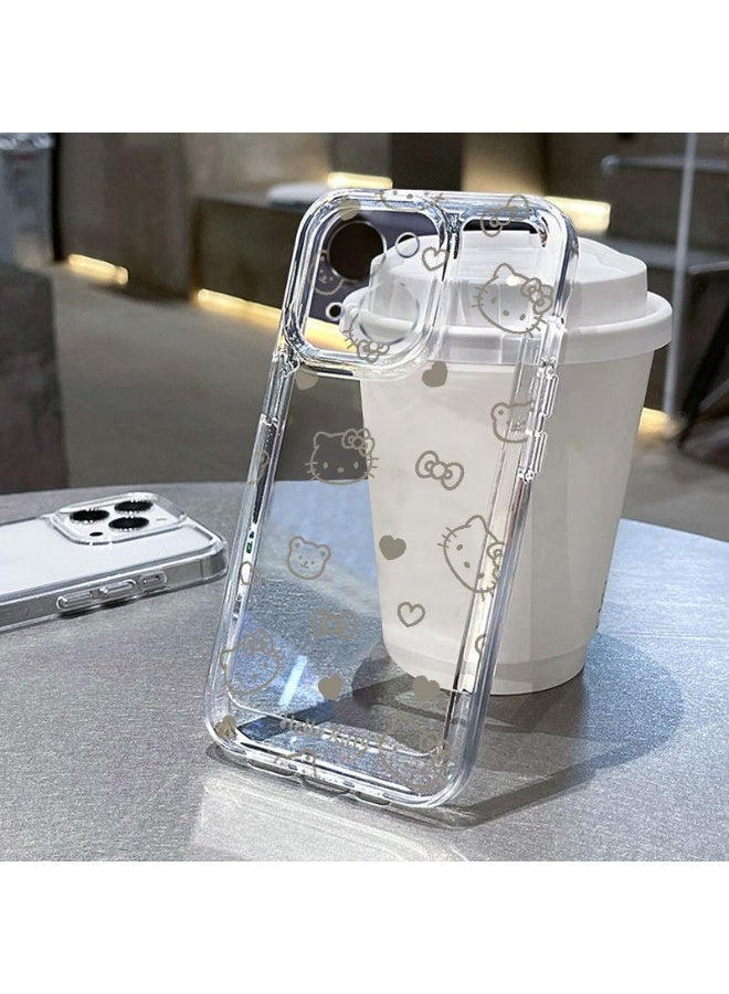 NIBEMINENT Simple Line Kitty Cat Avatar Protective TPU Case Cover For iPhone 14 - Image 2