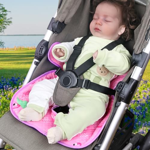 COOLBEBE Infant Car Seat Protector for Potty Training, 2 Pack Dry Waterproof Car Seat Liner Toilet Training for Baby Infant, Piddle Pads Cover Car Seat Pad for Strollers & Carseat (Pinkish Purple) - Image 3