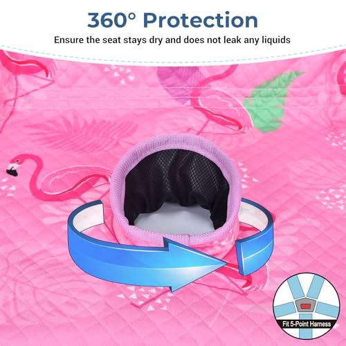 COOLBEBE Infant Car Seat Protector for Potty Training, 2 Pack Dry Waterproof Car Seat Liner Toilet Training for Baby Infant, Piddle Pads Cover Car Seat Pad for Strollers & Carseat (Pinkish Purple) - Image 5