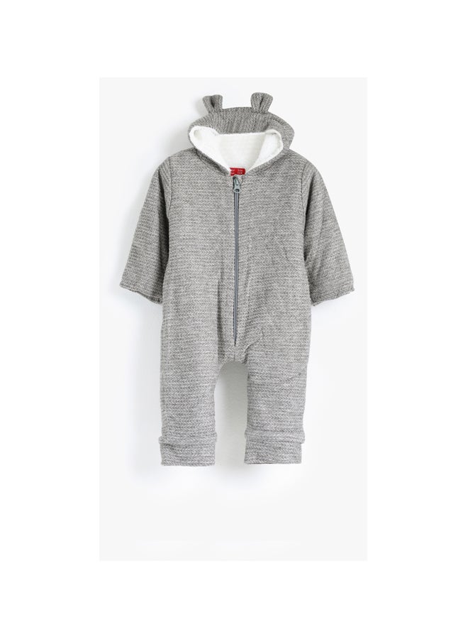 Junior Baby Boys Hooded Romper - Image 2