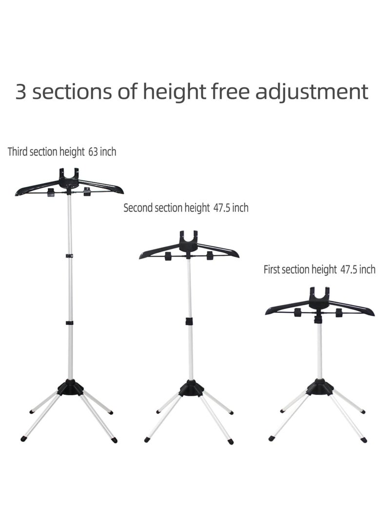 Arabest Handheld Garment Steamer Rack + Iron Proof Gloves, Hangers for Steaming Clothes, Vertical Cloth Steamer Hangers, Folding Garment, Drying Racks, Handheld Hanging Ironing Machine Hangers - Image 2