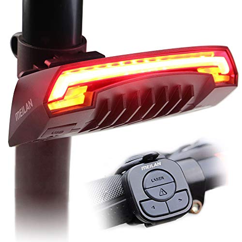 MEILAN X5 Wireless Remote Control Smart Bike TailLight Rear Light Automatic Brake Light with Turn Signal Light USB Rechargeable Safety Flashing light Fits on Any Road Bicycle - Image 1
