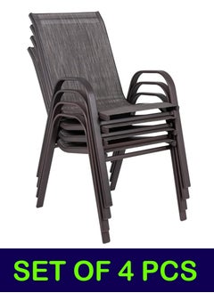Living Set of 4 Pieces Patio Outdoor Dining Chairs  - Image 2