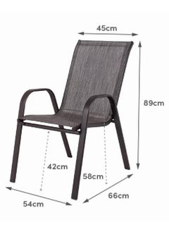 Living Set of 4 Pieces Patio Outdoor Dining Chairs  - Image 4