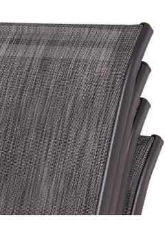 Living Set of 4 Pieces Patio Outdoor Dining Chairs  - Image 5