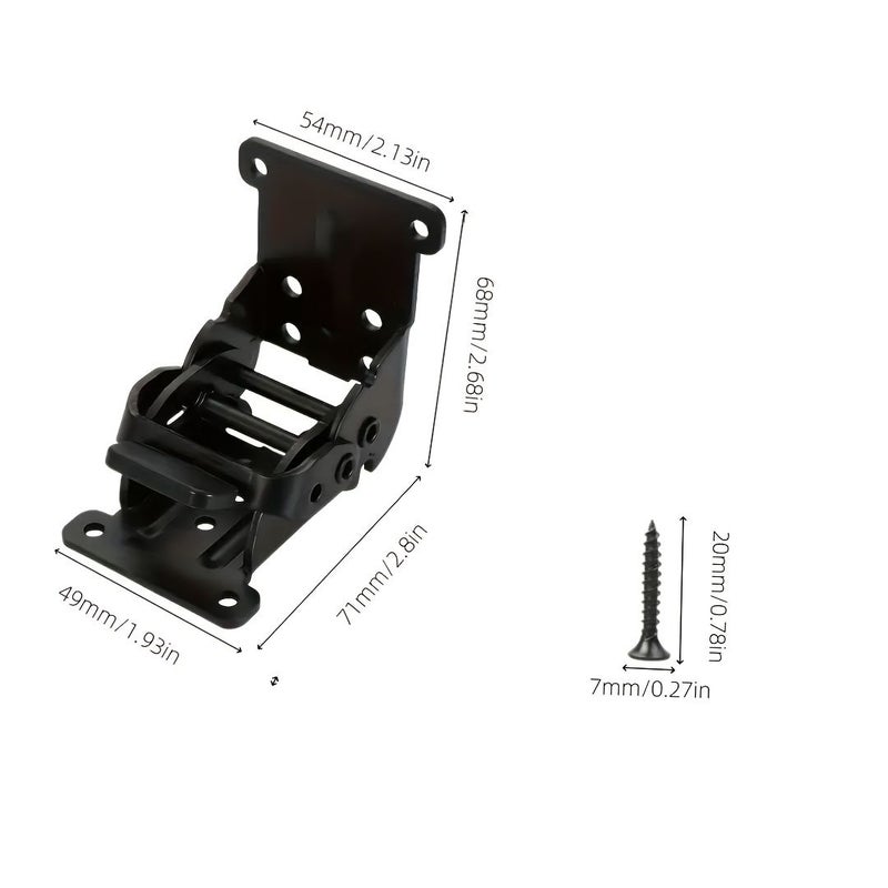 Stainless Steel Foldable Support Hinge Adjustable 0 To 90 To 180 Degrees With Locking Function Self Locking Hardware For Table Legs Bed Legs And Workbenches Silvery 1 Hinge Plus 8 Screws - Image 2