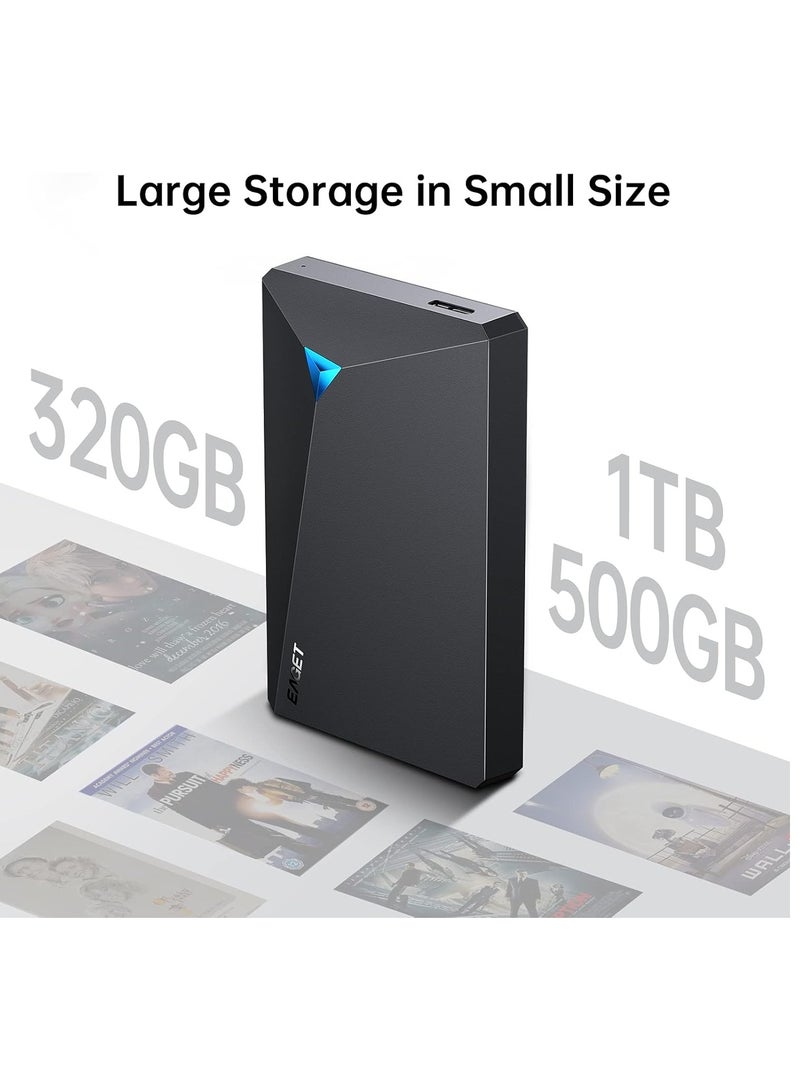 إيجيت EAGET Portable 500GB External Hard Drive, High Speed 2.5inch USB3 Gaming HDD for Laptops/Computers/Mac/PS5/PS4/Xbox/Switch etc - Image 2