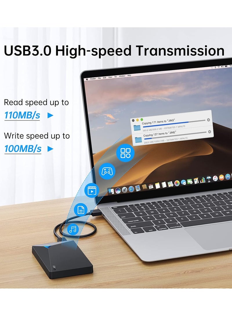 إيجيت EAGET Portable 500GB External Hard Drive, High Speed 2.5inch USB3 Gaming HDD for Laptops/Computers/Mac/PS5/PS4/Xbox/Switch etc - Image 5