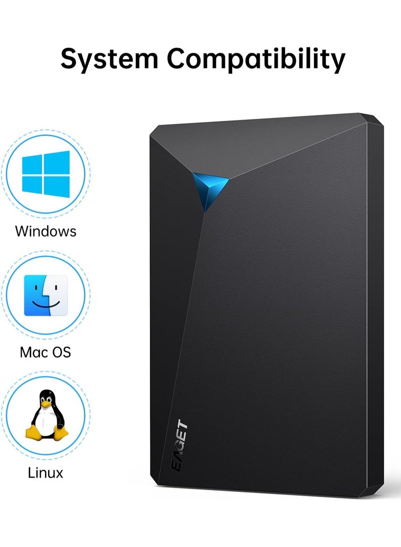 إيجيت EAGET Portable 500GB External Hard Drive, High Speed 2.5inch USB3 Gaming HDD for Laptops/Computers/Mac/PS5/PS4/Xbox/Switch etc - Image 4
