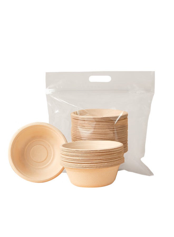 JD.com Jdjz Disposable Bowls Plates Tableware Food Grade Bbq Camping Sugarcane Pulp Paper Bowls 500Ml【50 Count】 - Image 4