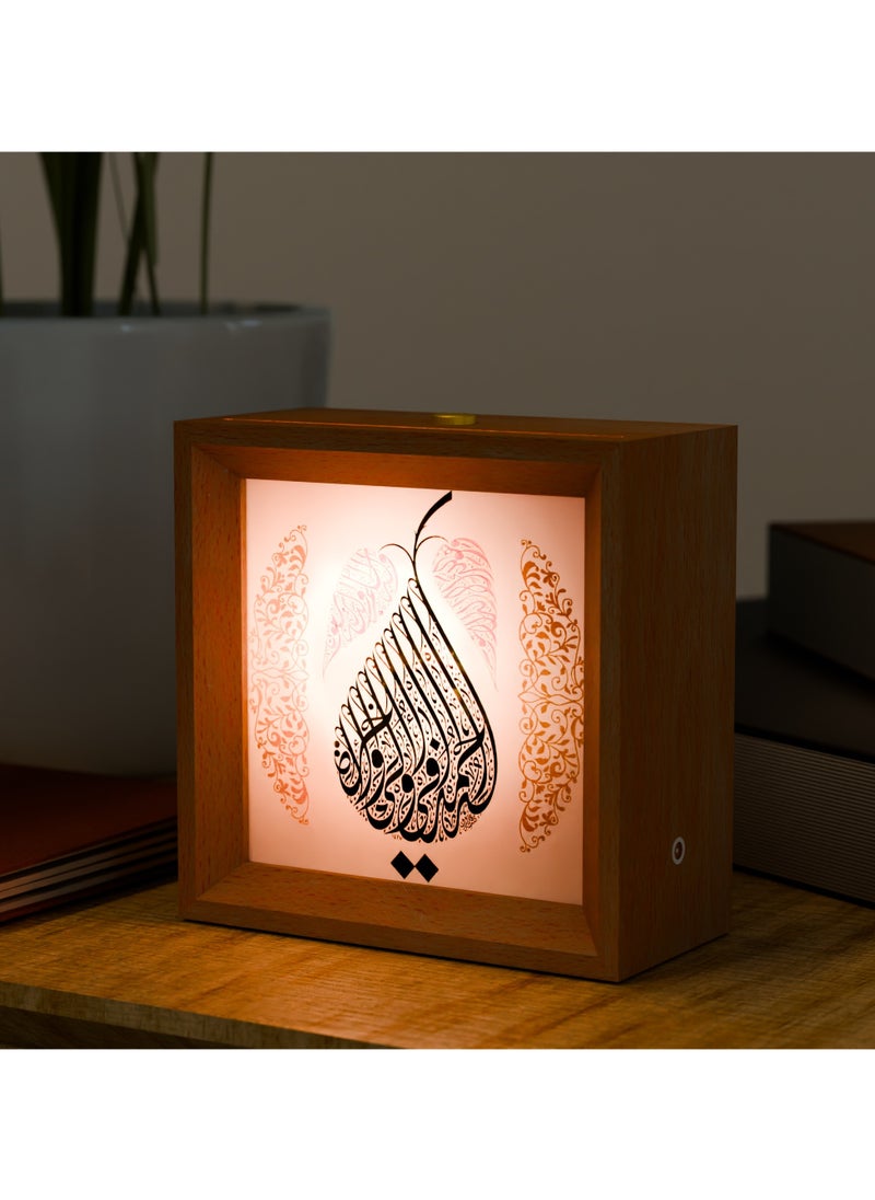 GALADUNE Wooden Night Light, Touch Control Table Lamp, Multi-Brightness with Continuous Dimming, Room, Holiday Party Decor, Replaceable Photo DIY Night Light Gift  - Image 1