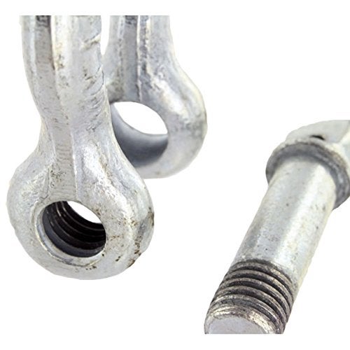 US Cargo Control 3/8 Inch Galvanized Screw Pin Anchor Shackles (10-Pack), 1 Ton (2,000 LBS) Working Load Limit, Hot Dip Galvanized Shackles for Lifting, Rigging, and Towing, Forged Steel - Image 5