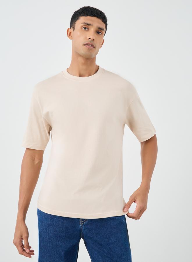 Styli Styli Pure Cotton Crew Neck Oversized T-Shirt - Image 3