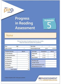 New PiRA Test 5, Summer PK10 (Progress in Reading Assessment) 