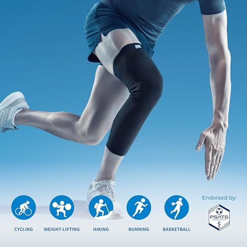 LP SUPPORT 667 Compression Sleeve Leg Full Length for Sports, Cycling, Running, Basketball, for Men Women (Black, M, 1pcs) - Image 5