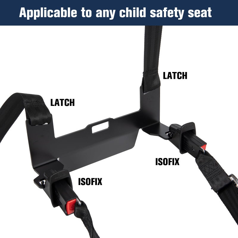 JHKLS Universal Car Seat Mount Bracket for SUVs MPVs and OffRoad Vehicles Child Safety Car Seat Latch Anchor Kit for ISOFIX Belt Connector 3211448595mm Latch Interface Mount Bracket - Image 4