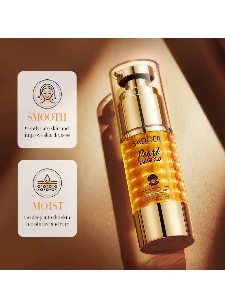 SADOER SADOER 24k Golden Pearl Collagen Essence Lotion Anti Wrinkle Hydrating Whitening Moisturizing Skin Care Lotion for Face  - Image 3