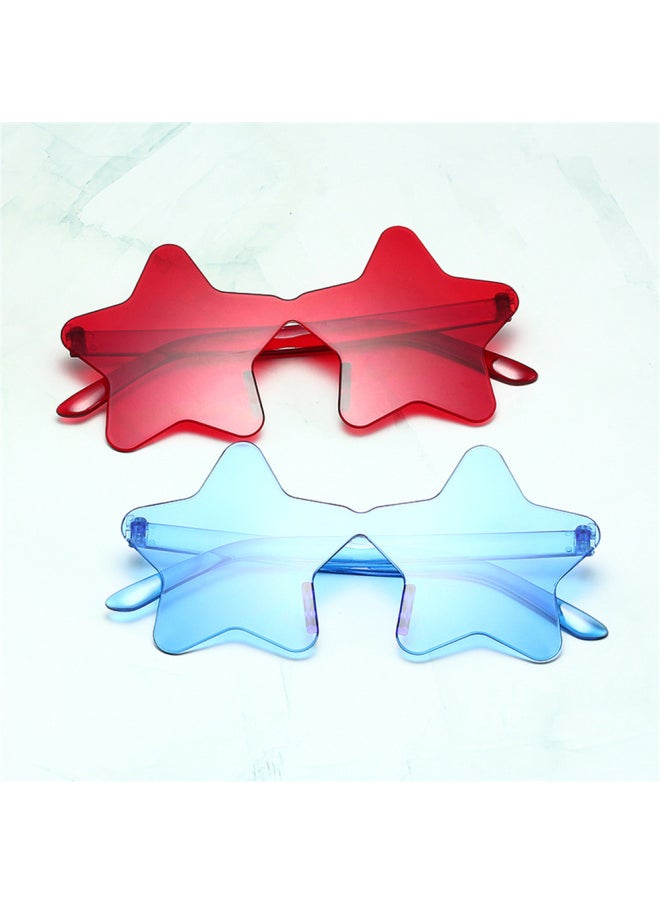 Generic - Rimless Sunglasses Girl Boy Gradient Color Sun Glasses Outdoor Travel Round Frame Transparent Shades UV400 Eyeglasses-Lenses Color:28-Ships From:CHINA - Image 1