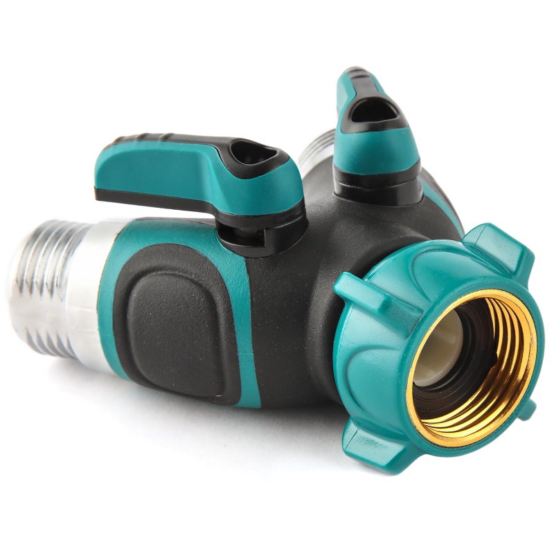 Sanpaint Hose Splitter 2 Way Heavy Duty Y Valve, Spigot Splitter for Garden Hose, Water Hose Y Splitter with 2 Extra Rubber Washers - Image 4