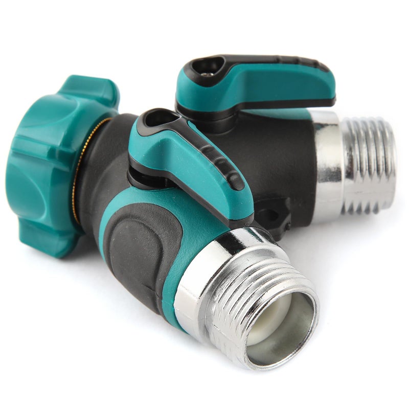 Sanpaint Hose Splitter 2 Way Heavy Duty Y Valve, Spigot Splitter for Garden Hose, Water Hose Y Splitter with 2 Extra Rubber Washers - Image 5