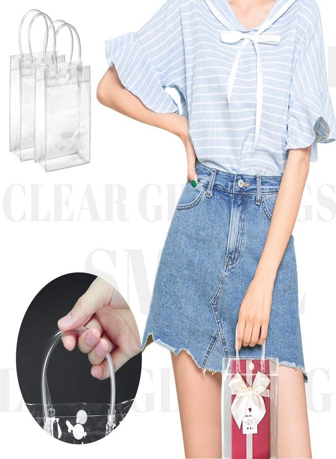 BadenBach 24 PCS Small Clear Gift Bags with Handle,5.1" x 7.5" x 2.8",Small Plastic Clear Gift Bag Clear Goodie Bag Clear Party Favor Bag for Boutique Wedding Baby Shower Birthday Party - Image 4