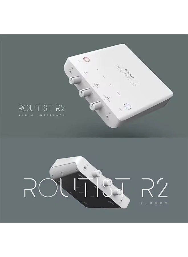 midiplus Routist R2 Professional USB Interface Audio Mixer 1 In 2 Out Livestream Recording Studio Podcast External Sound Card - Image 4