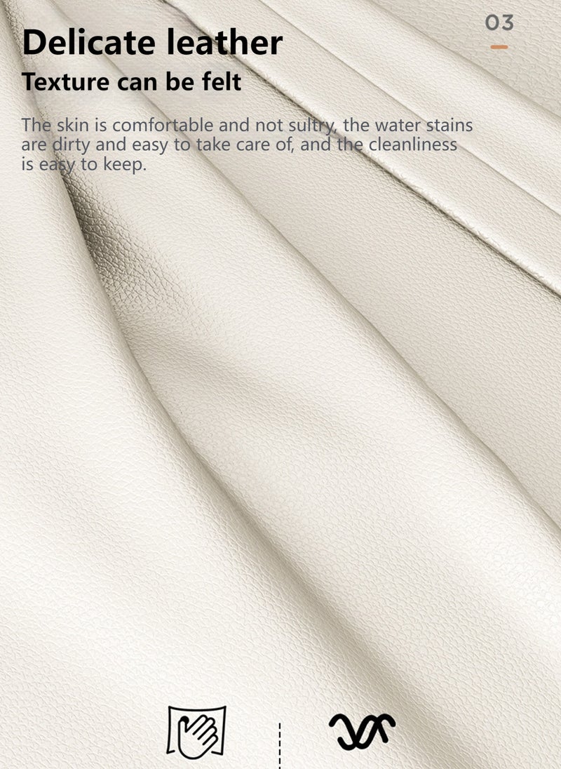 Sharpdo Vanity Chair with PU Material, Makeup Vanity Chair with 360 Degree Rotation, Low Waisted Backrest Comfortable Dressing Stool for Bedroom and Beauty Salon Use - Image 4