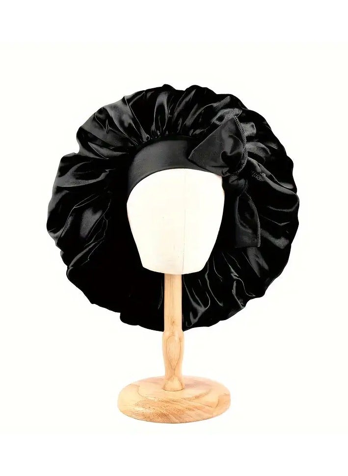 LANGMANNI - Luxurious Satin Bonnet for Sleeping - Reusable Hair Care Wrap Cap for Women - Image 1
