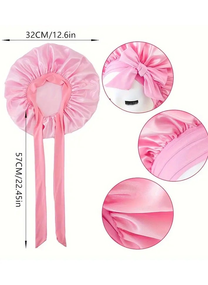 LANGMANNI - Luxurious Satin Bonnet for Sleeping - Reusable Hair Care Wrap Cap for Women - Image 1