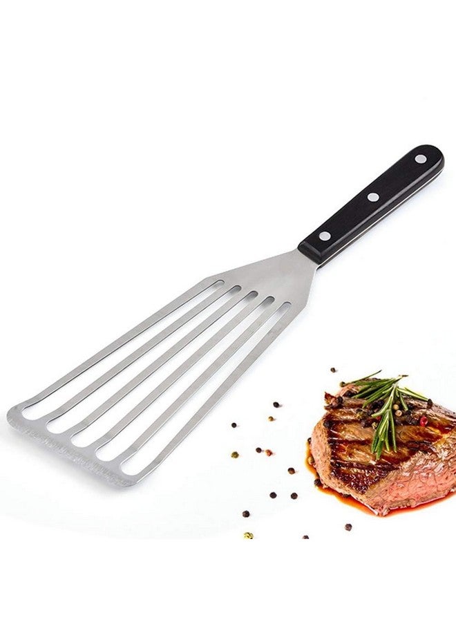 P-Plus International Fish Spatula 2-Piece Stainless Steel Fish Slice Flexible Fish Turner, 12.5" Long Slotted Spatula for Turning & Flipping Big + Small - Image 5