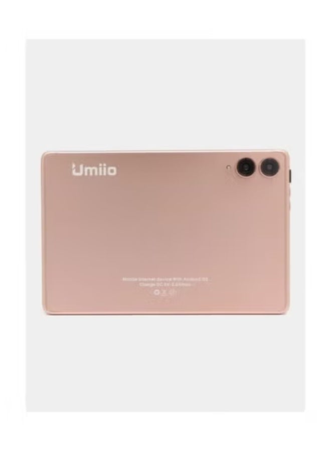 Umiio Smart Tablet PC with Keyboard & Mouse | 10.1" HD Screen | 8GB RAM 256GB ROM | Dual SIM & Wi-Fi Android Tab | Dual Camera, Leather Cover & Long Battery Life – Gold - Image 1