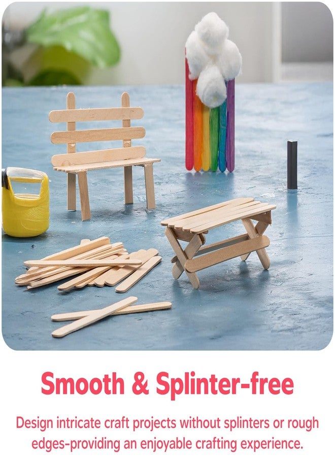 GUSTO [1000 Count] 4.5 Inch Wooden Multi-Purpose Popsicle Sticks for Crafts, Ice, Ice Cream, Waxing, and Tongue Depressor Wood Sticks (Formerly Comfy Package) - Image 3