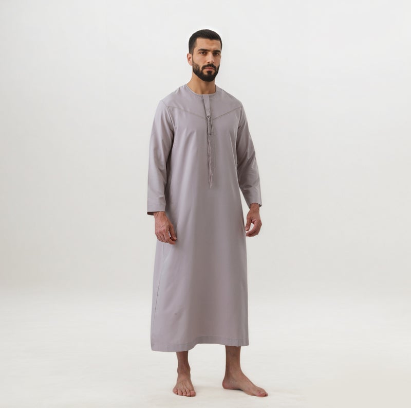 ثوب رجالي كاجوال من أبريكوت، بذلة طويلة الأكمام للارتداء الخارجي - Image 2