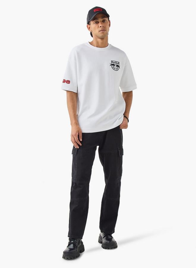 اس بي كاركترز تيشيرت برقبة دائرية بطبعة نيويورك ريد بولز - Image 2