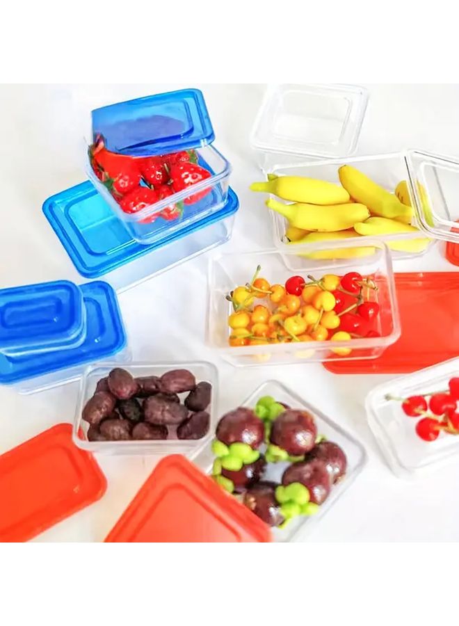 1 12 Scale Red Miniature Lunch Box Set Realistic Openable Dollhouse Kitchen Refrigerator Decoration Model - Image 3