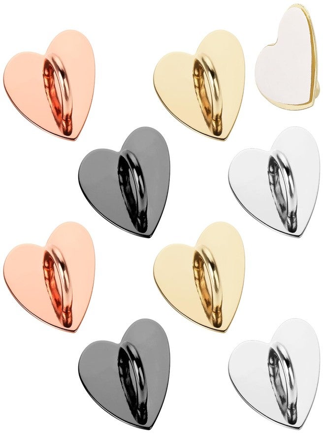 Styquenzer 8 Pcs Cell Phone Finger Ring Heart Phone Grip Metal Cell Phone Charm Finger Rings Phone Finger Grip Loop Stand Cute Cell Phone Accessories Finger Grip for DIY Phone Case Pad Tablet Supplies - Image 1