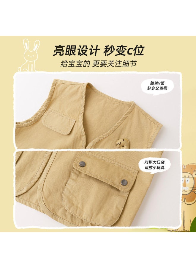 Doodle Home kids Vest - Autumn Girls' Vest, Stylish Boys' Sleeveless Jacket, Trendy Baby Top For Fall - Image 5