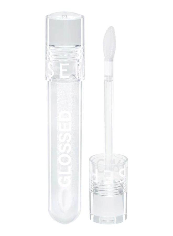 SEPHORA COLLECTION Sephora Glossed Moisturizing Lip Gloss – Glassy Shine, 01 Boss - Clear, High Shine, Hydrating & Smoothing Lip Gloss, Glittery Finish, 5 mL (0.16 oz) - Image 1