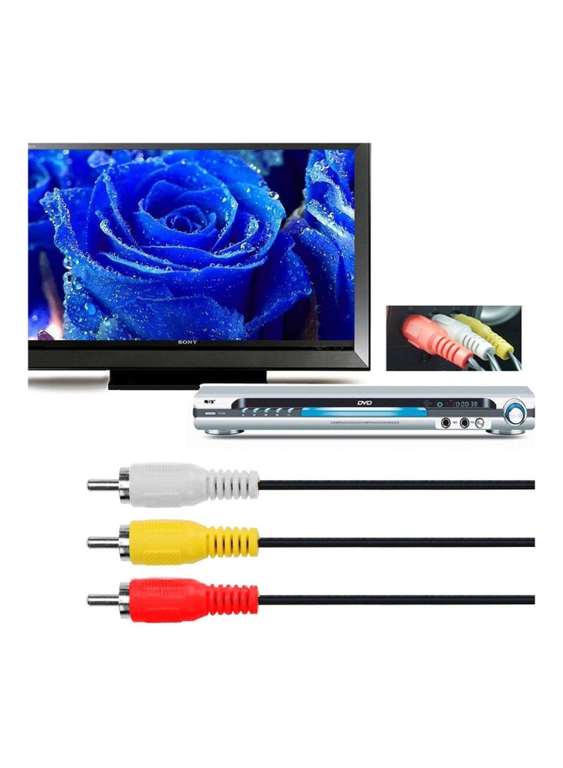 5 Feet 1080P HDTV HDMI Male to 3 RCA Audio Video AV Cable Cord Adapter Black - Image 4