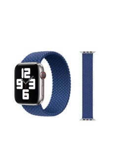 Braided Solo Loop Elastic Replacement Band Medium for Apple Watch 42/44/45mm blue