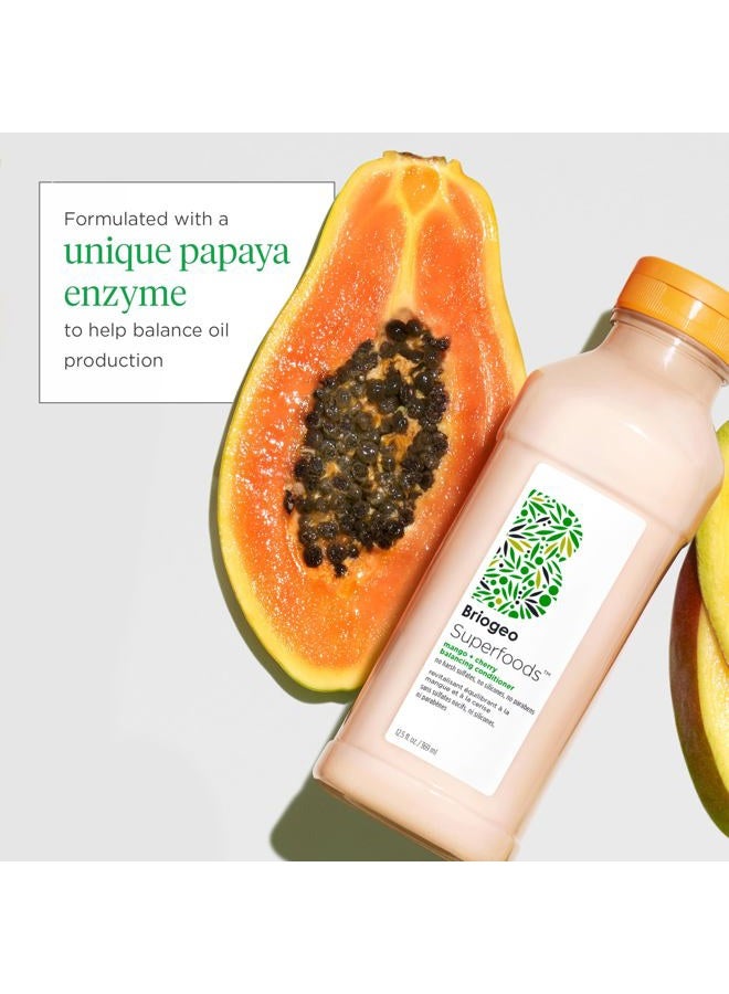 Briogeo Superfoods Mango + Cherry Balancing Conditioner, Replenish Dull, Dry Hair and Balance Oil for Oily Hair, Conditions and Nourished All Hair Types and Textures, Vegan, Cruelty-Free, 12.5 fl oz - Image 2