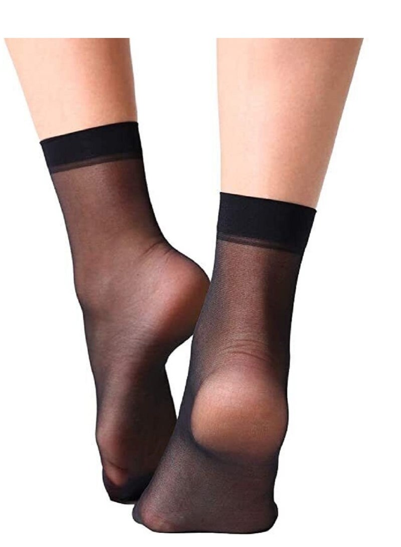 Lana A pack of 5 pairs of transparent ankle socks for women, sheer lace socks for summer and outdoor use. - Image 1