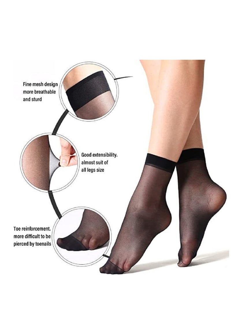 Lana A pack of 5 pairs of transparent ankle socks for women, sheer lace socks for summer and outdoor use. - Image 3