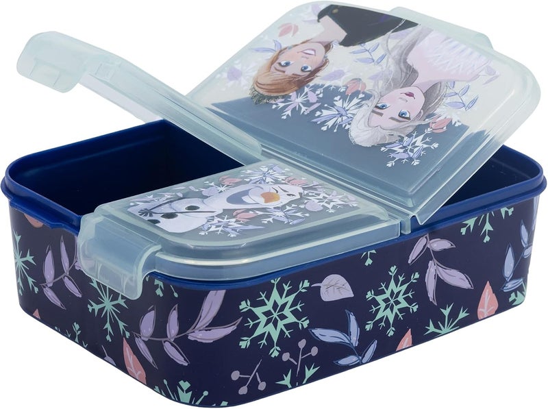Stor Multi Compartment Sandwich Box - Frozen Snowy Tale - Image 3