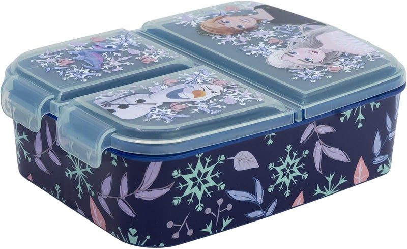 Stor Multi Compartment Sandwich Box - Frozen Snowy Tale - Image 1