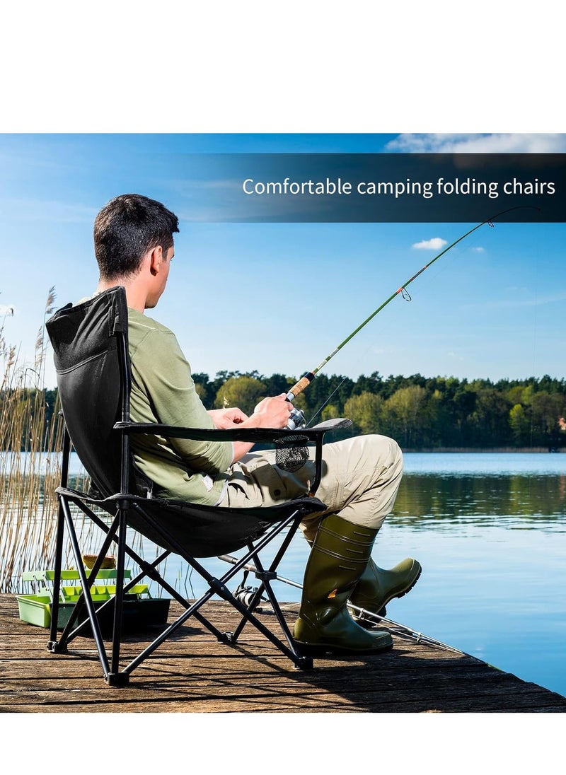 0TO1 TECH Folding Camping Chairs, Large Portable Chair with Cup Holder and Carry Bag,Lightweight Beach Chair Supports up to 120KG Lawn Chairs & Compact Backpacking Chair for Outdoor  - Image 4