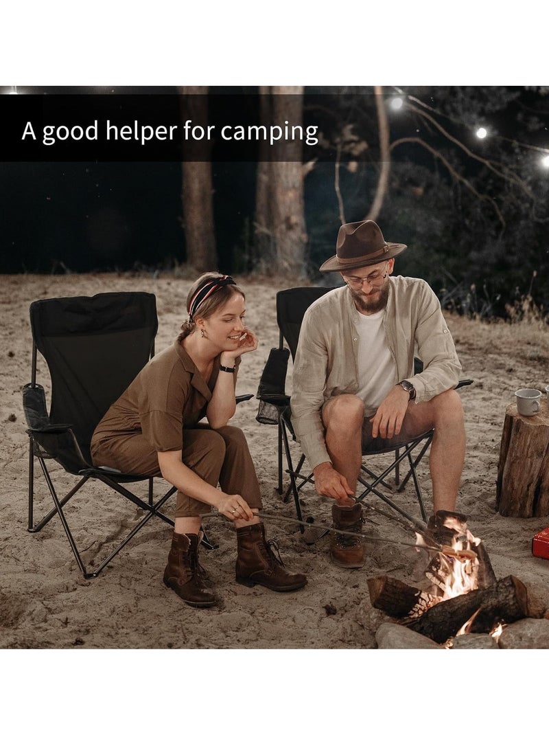 0TO1 TECH Folding Camping Chairs, Large Portable Chair with Cup Holder and Carry Bag,Lightweight Beach Chair Supports up to 120KG Lawn Chairs & Compact Backpacking Chair for Outdoor  - Image 5