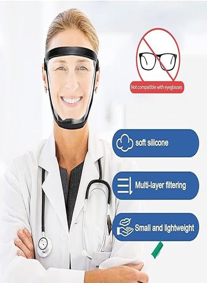 PUJI Protective Face Shield with Adjustable Headband - Prime Clear Plastic Safety Visor, Full Coverage Guard - Image 4