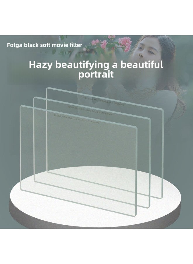 FOTGA 4X5.65 Square Black Soft Filter Soft Focus Mirror Portrait Hazy Mirror Soft Light Mirror Matte Mirror-Color:4X5.65 1/2 Black Soft  - Image 2
